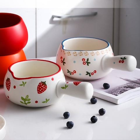 Ceramic Milk Pan Creative Strawberry Cherry Mini Stock Pots