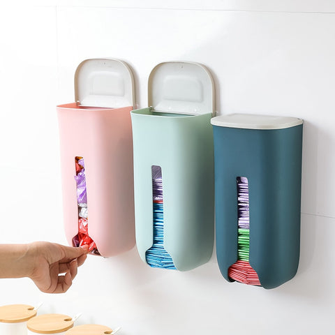 New home life wall hanging kitchen garbage bag storage rack